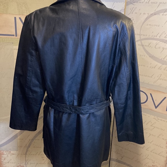 Amalfi Leather Jacket/Coat SZ L Y2K - Picture 5 of 6
